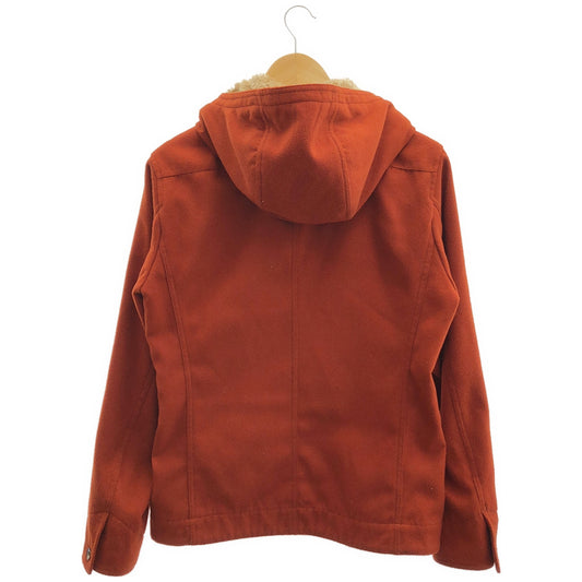 Other Brand 【rhenium HIDEAWAYS】 Orange Fur Zip-Up Outerwear Coat Top