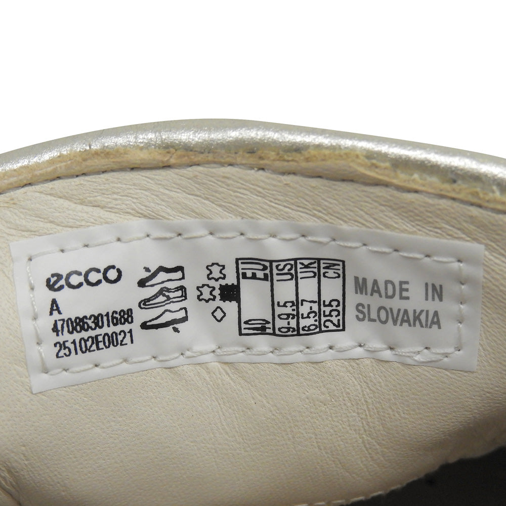 ECCO エコー 編み込み ソフト7ウーブン スリッポン シューズ メンズ ゴールド 25.5cm シューズ