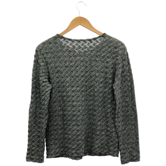 MISSONI SPORT ミッソーニスポーツ 2M125LM111 グレー ウール混 ジグザグ ボートネックニットトップス トップス