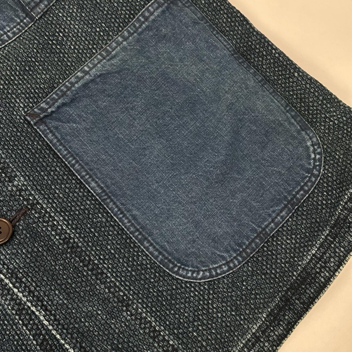 STUDIO D'ARTISAN ステュディオダルチザン 4425U 刺し子 ショールカラー ジャケット ジャケット