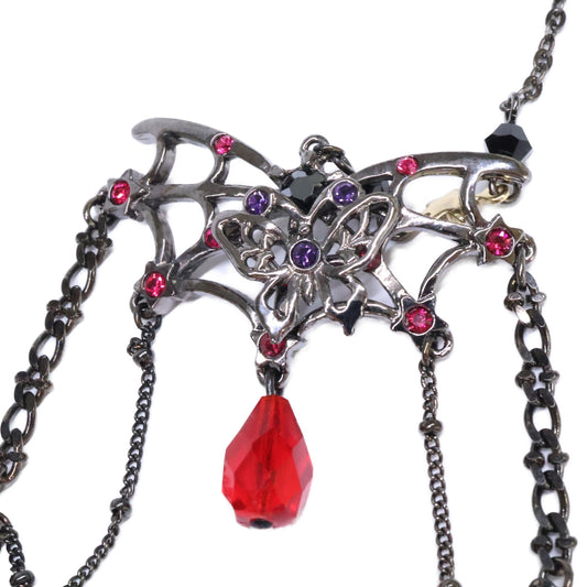 ANNA SUI アナスイ 【美品】ハロウィンコレクション 蜘蛛の巣/蝶/コウモリモチーフ リング付 ブレスレット