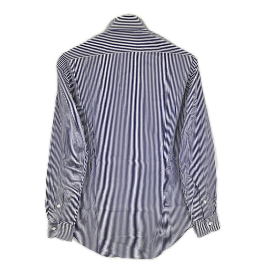 Maker's Shirt鎌倉 Maker's Shirt鎌倉 ネイビー THOMAS MASONブロードクロス(ポプリン) ストライプ シャツ トップス