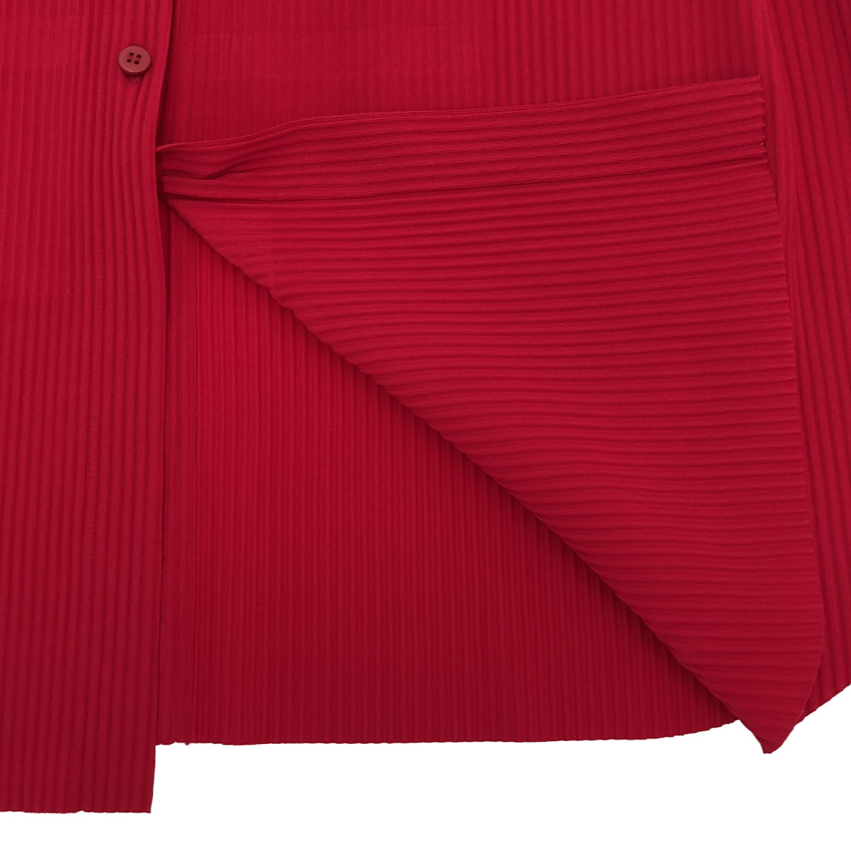 MeISSEYMIYAKE ミーイッセイミヤケ MI14KJ638 レッド プリーツ加工 長袖シャツ トップス