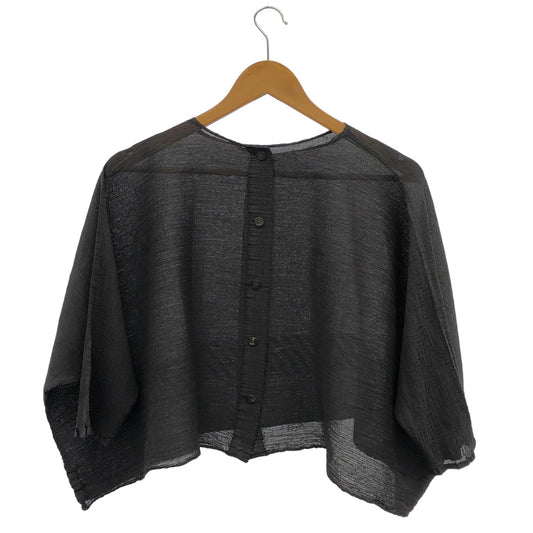 MeISSEYMIYAKE ミーイッセイミヤケ MI83FO732 グレー ワッシャー シャツ ブラウス トップス