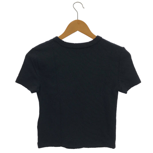 ALEXANDER WANG アレキサンダーワン 4CC1241426 ブラック パイル地 総柄ロゴ カットソー トップス