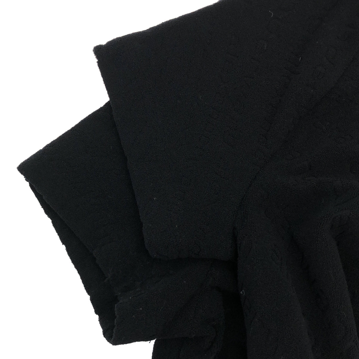 ALEXANDER WANG アレキサンダーワン 4CC1241426 ブラック パイル地 総柄ロゴ カットソー トップス