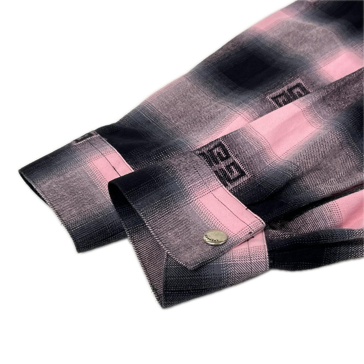 GIVENCHY ジバンシー BM60VZ13R9 23SS ブラック×ピンク 4G Logo Check Shirt トップス