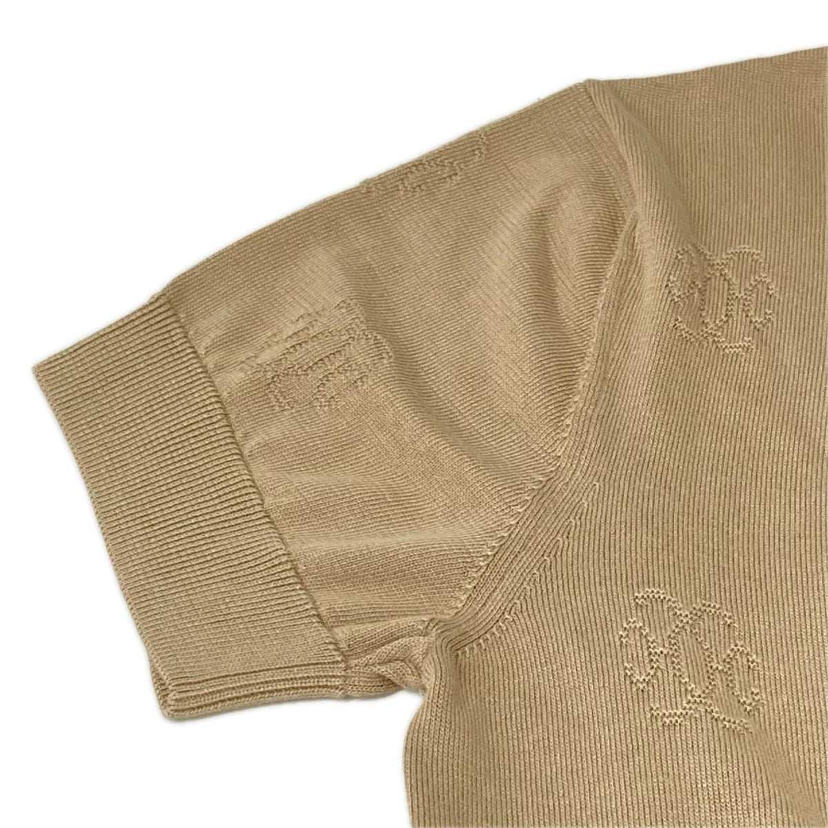 HERMES エルメス 16-7712 ベージュ シルクコットン Hリフト ニット ワンピース ワンピース