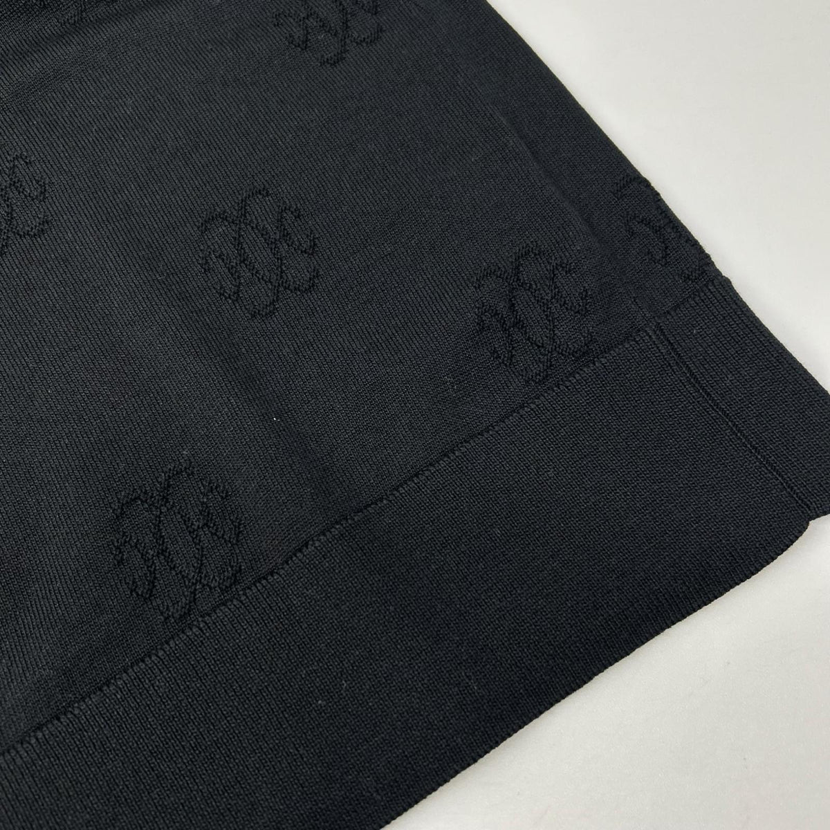 HERMES エルメス 16-7712 ブラック シルクコットン Hリフト ニット ワンピース ワンピース