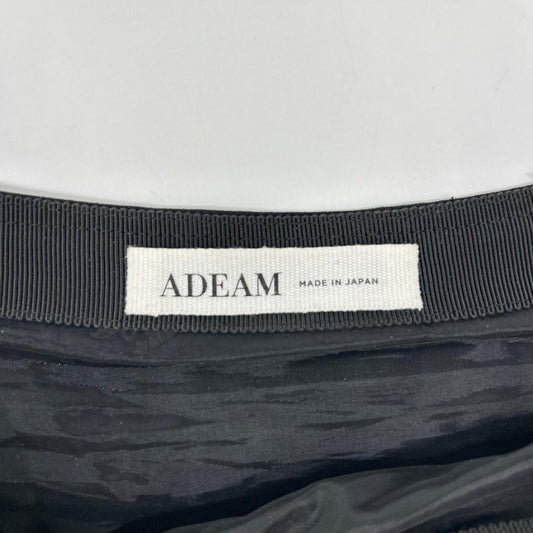ADEAM アディアム 43493 ブラック フレア ティアード スカート ワンピース