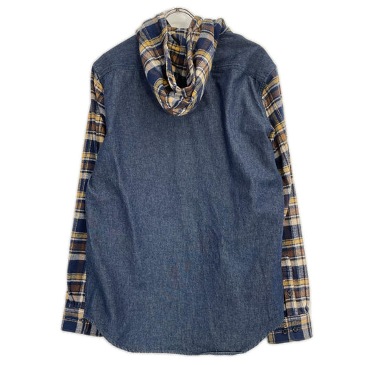 Supreme シュプリーム 13AW デニム×ネルシャツ 切り替え Hooded Plaid Denim Shirts トップス