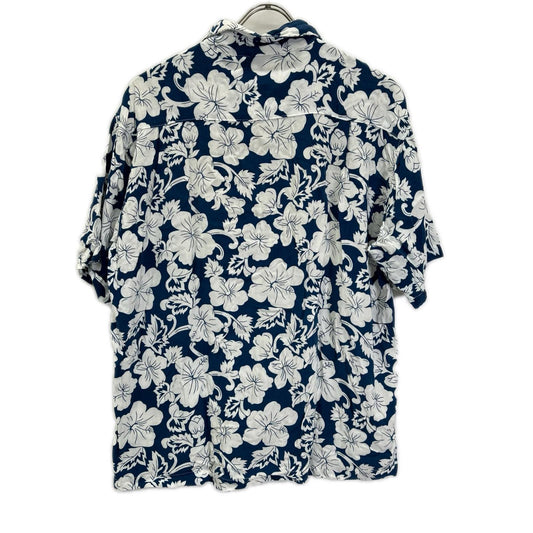 stussy ステューシー ホワイト×ブルー アロハシャツ トップス