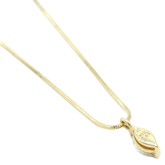 TASAKI タサキ K18 D0.40ct マーキスカット イエローダイヤモンド ネックレス