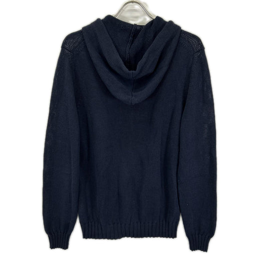 Settefili Cashmere セッテフィーリ カシミア SF-09-251-127 ネイビー リネンコットン ジップアップパーカー トップス