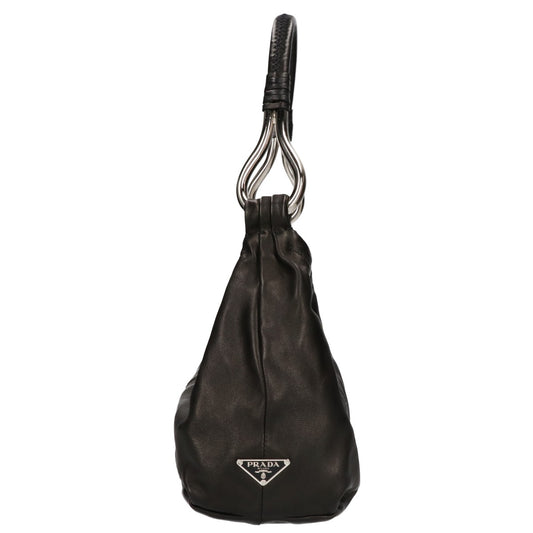 PRADA プラダ 美品 BR1743 ナッパレザー NAPPA PIEGHE ラムレザー ハンドバッグ ショルダーバッグ
