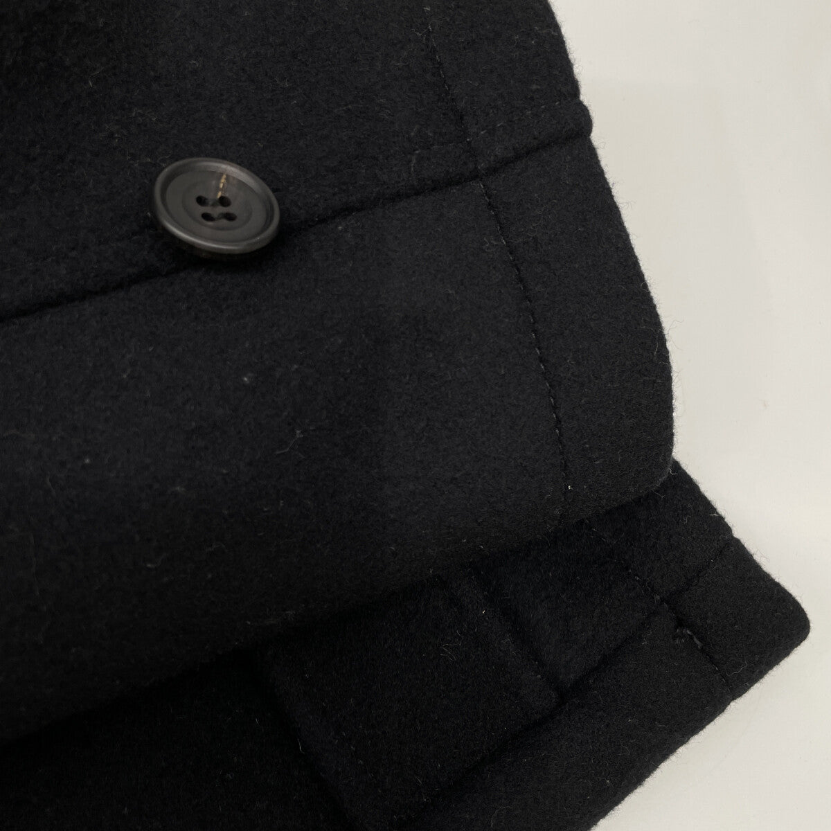 BORDERS at BALCONY ボーダーズアットバルコニー × SAGA FURS ブラック ダッフルコート コート 38