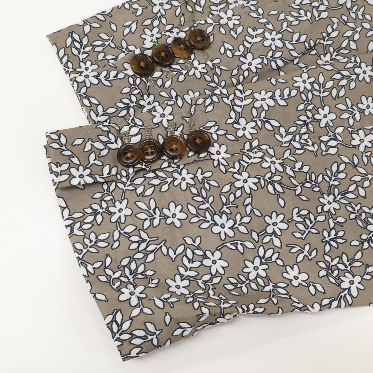 HERMES エルメス フラワー 2Bテーラード ジャケット 48