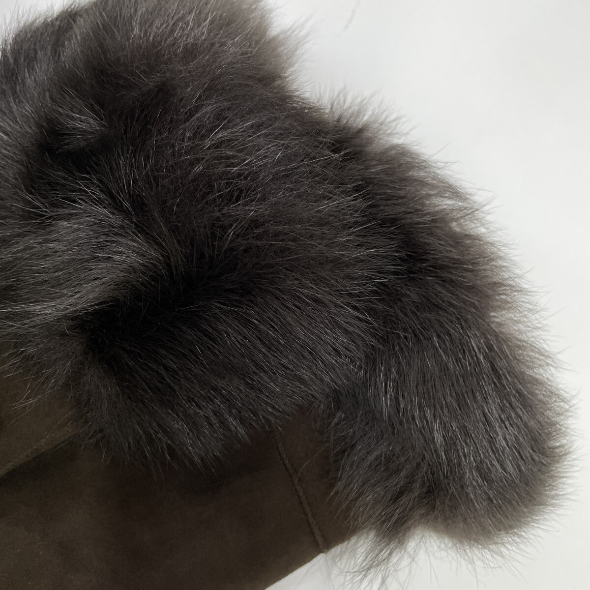 HIROKO KOSHINO ヒロココシノ ブラウン ラムレザーファーコート コート 38