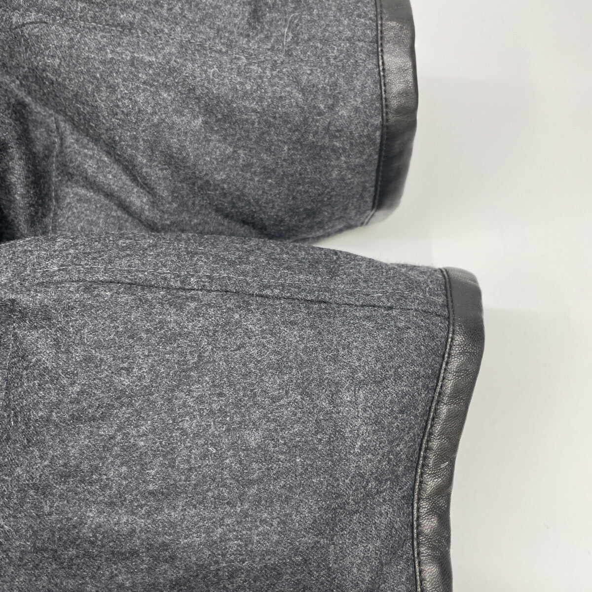 ×E.MARINELLA Partially Leather Wool Down Jacket 48 Men's