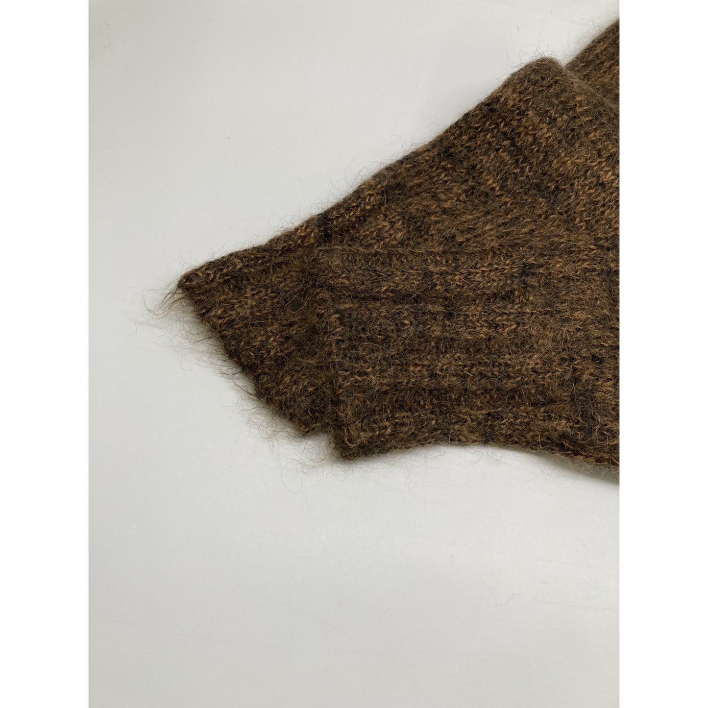 Plan C プランシー ブラウン シェブロン柄 モヘアニット トップス 40