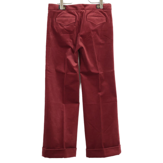 Bordeaux Velour Pants Bottoms 40 Women's