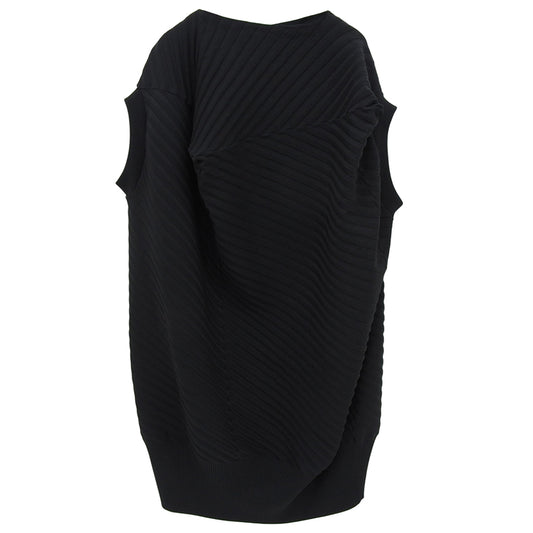 ISSEY MIYAKE イッセイミヤケ 変形立体 ノースリーブ ワンピース レディース ブラック 2 IM31KH787 ワンピース