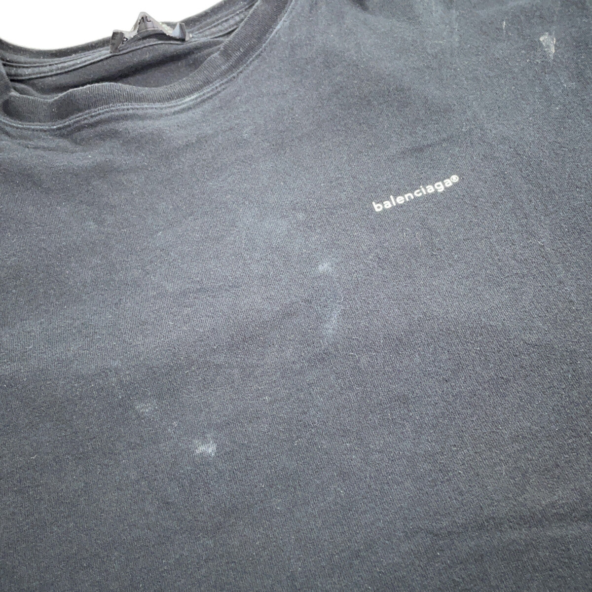 BALENCIAGA バレンシアガ 19年製 ブラック 594579 小文字ロゴ 半袖Tシャツ トップス