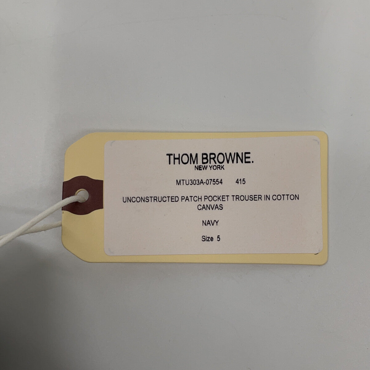 THOM BROWNE トムブラウン ネイビー UNCONSTRUCTED PATCH POCKET トラウザーパンツ ボトムス