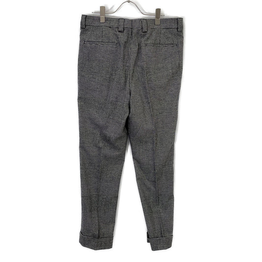 BRUNELLO CUCINELLI Brunello Cucinelli Gray Houndstooth Cashmere x Wool Pants Bottoms