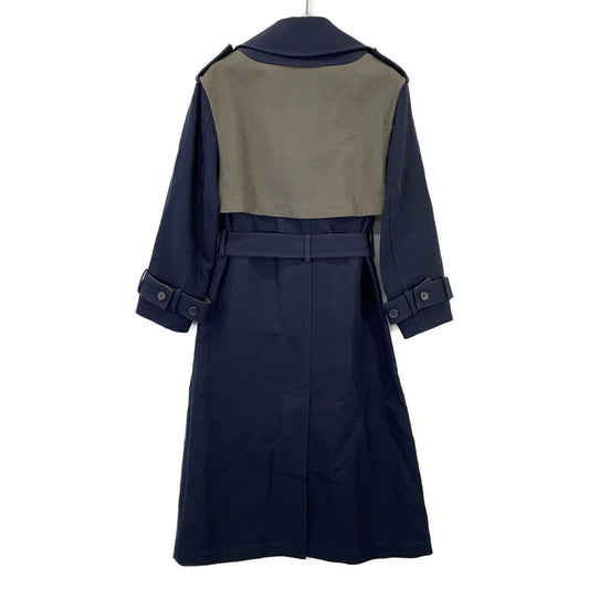 3.1 Phillip lim スリーワンフィリップリム P232-80001CLO ネイビー×カーキ ブロックカラー トレンチコート コート