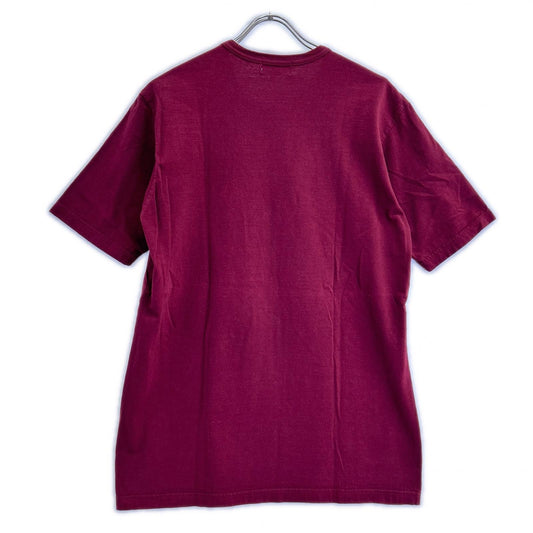 eYe JUNYA WATANABE MAN WJ-T904 Eye Print Burgundy Crew Neck T-shirt Tops
