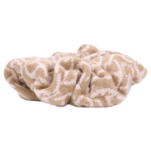 HERMES 【Excellent Condition】Claudia Nausicaa Motif Cashmere/Silk Scrunchie Hair Accessory