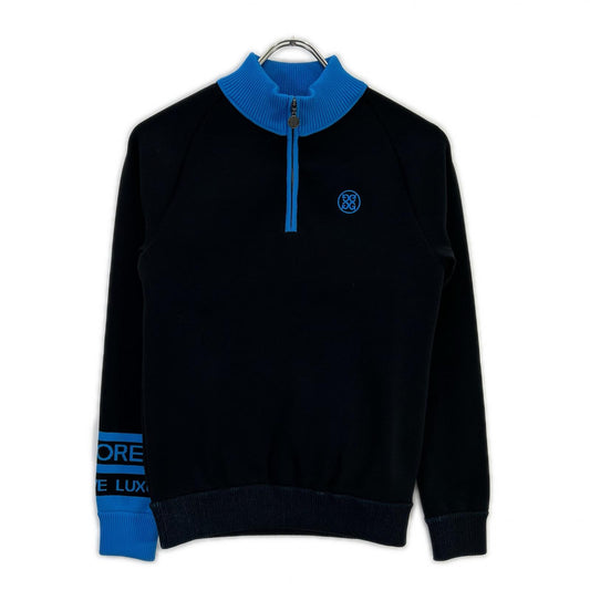 073215753 ブラック ハーフジップ トラックトップ トップス 36 レディース
