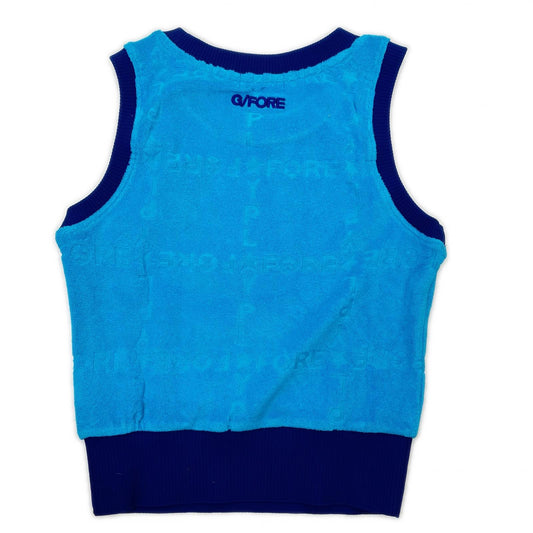 GNTCM24353 Terry Sleeveless Blue Top XS Women's