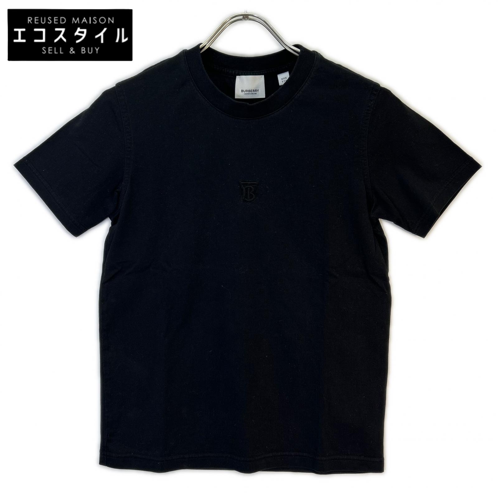 BURBERRY バーバリー  ﾘｶﾙﾄﾞ期 8017121 TBﾛｺﾞ ﾌﾞﾗｯｸ ｸﾙｰﾈｯｸTｼｬﾂ XXS ﾘｶﾙﾄﾞ期 8017121 TBﾛｺﾞ ﾌﾞﾗｯｸ ｸﾙｰﾈｯｸTｼｬﾂ トップス XXS レディース