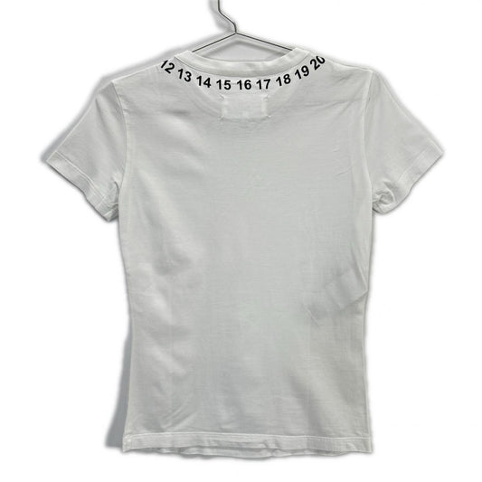 Maison margiela メゾンマルジェラ S51GC0434 カレンダーロゴ ホワイト クルーネック Tシャツ トップス