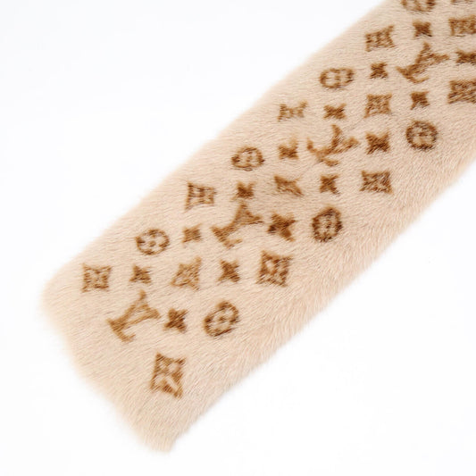 【美品】M75761 Écharpe Monogram Mink 女士围巾