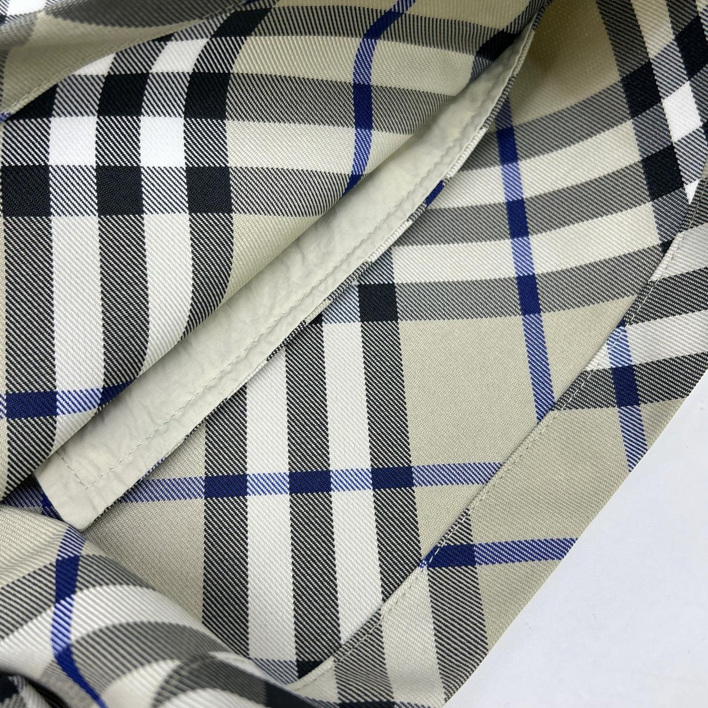 BURBERRY バーバリー 8088289 グレー×ブルー バック刺繍 チェック柄 ショートパンツ ボトムス