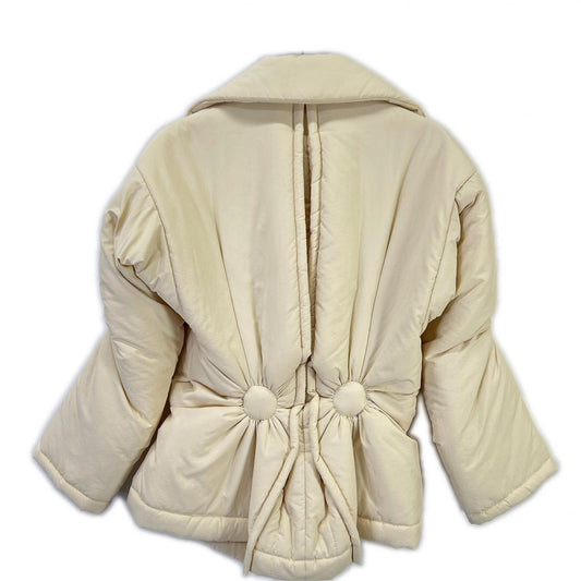 ISSEY MIYAKE イッセイミヤケ 00s IM33FD509 中綿 サークル 変形デザイン ジャケット ホワイト ジャケット