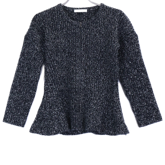 Max Mara マックスマーラ 【美品】2521346052/2521306032 Kim リブニット ペプラム ジップジャケット/ロングスカート セットアップ スーツ セットアップ