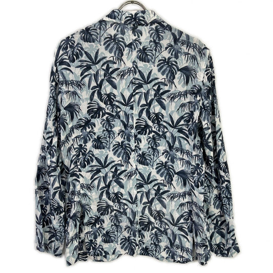 GIANNETTO CORALLO Linen Leaf-Design Single-Breasted Jacket Jacket