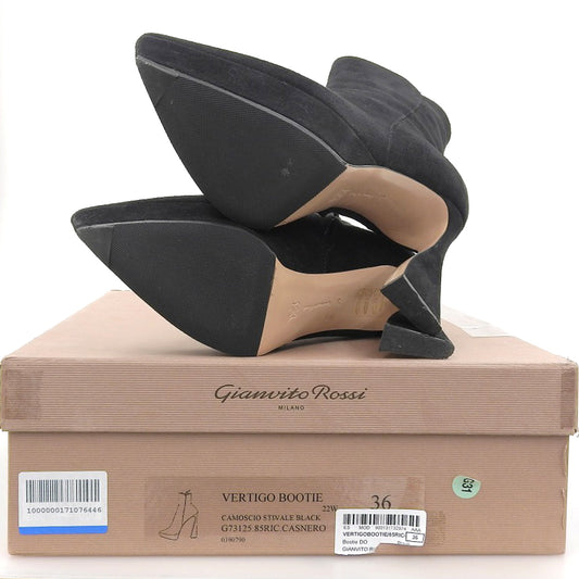 GIANVITOROSSI ジャンヴィトロッシ VERTIGO BOOTIE ブーティ― シューズ レディース ブラック 36 シューズ