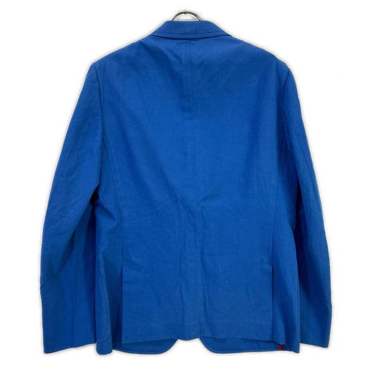 ISAIA イザイア MORFED コットンリネン ブルー ノッチドラペル シングルジャケット ジャケット