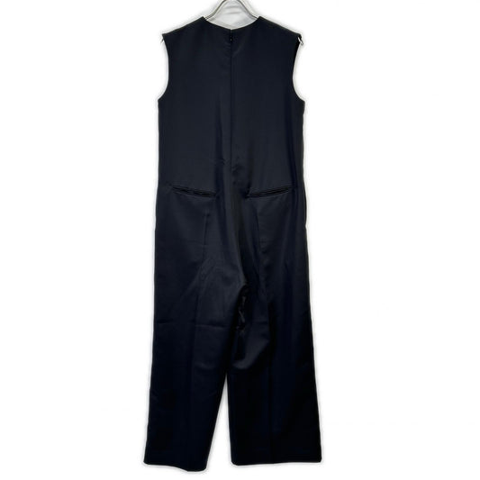 HEVE HEVE HE01-0007-5S black satin all-in-one overalls jumpsuit