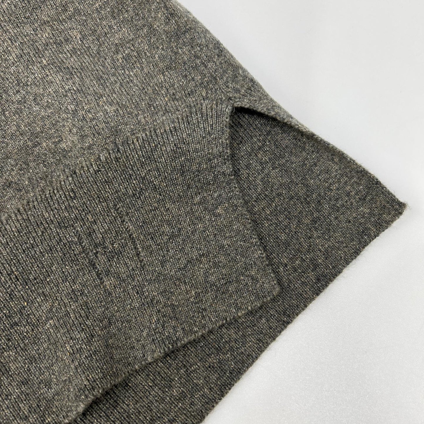 HERMES エルメス ルメール期 グレー カシミヤ 半袖ニット トップス