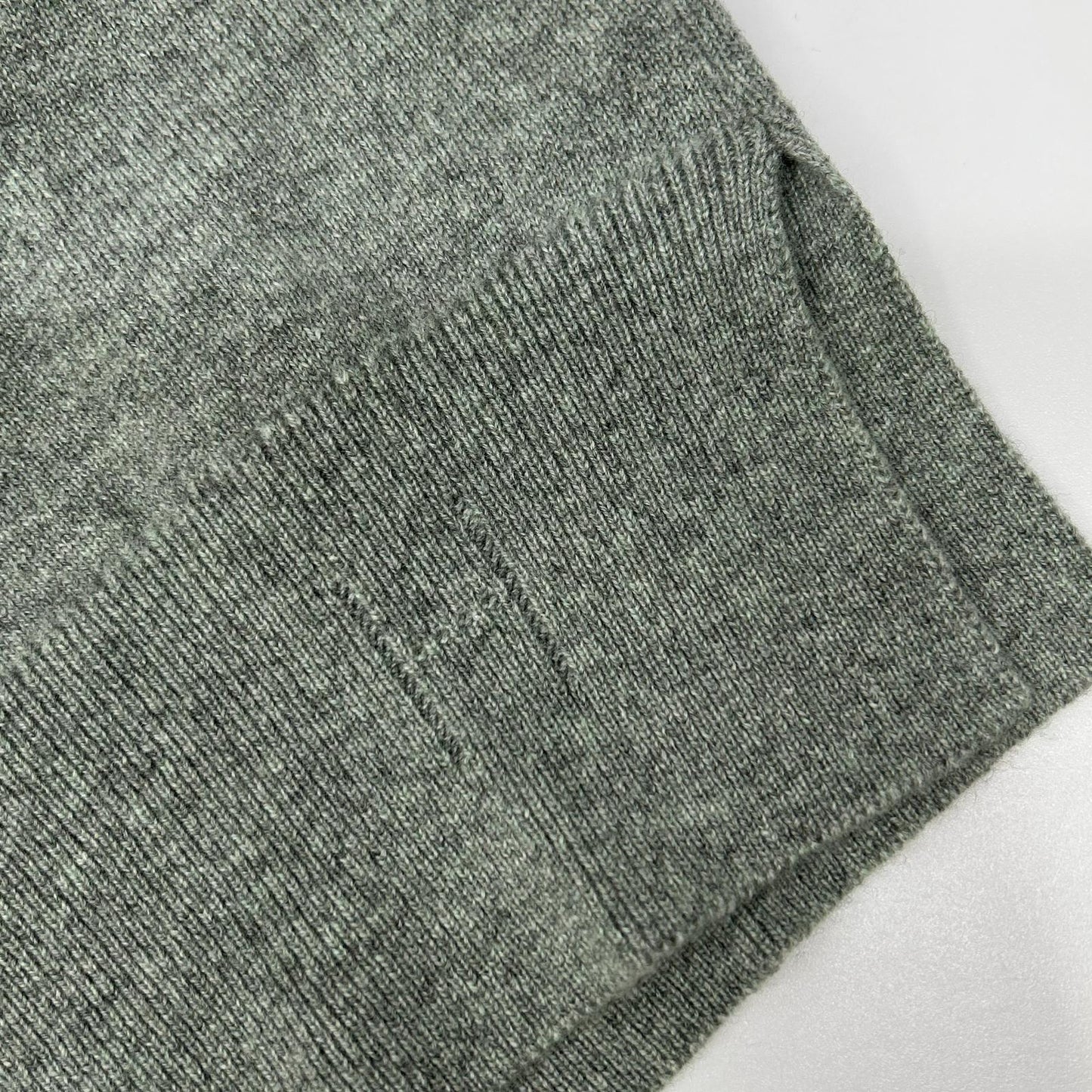 HERMES エルメス ルメール期 グリーン カシミヤ 半袖ニット トップス