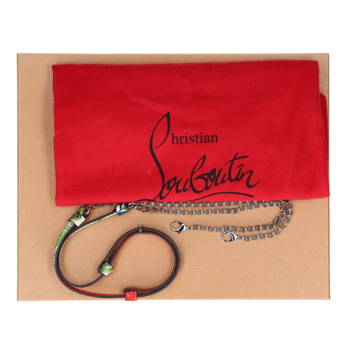 CHRISTIAN LOUBOUTIN クリスチャンルブタン 【新品同様】1165173 LOUBIPOSH NV CLUTCH CALF HAWAII/SPIKES スパイク クラッチバッグ セカンドバッグ クラッチバッグ