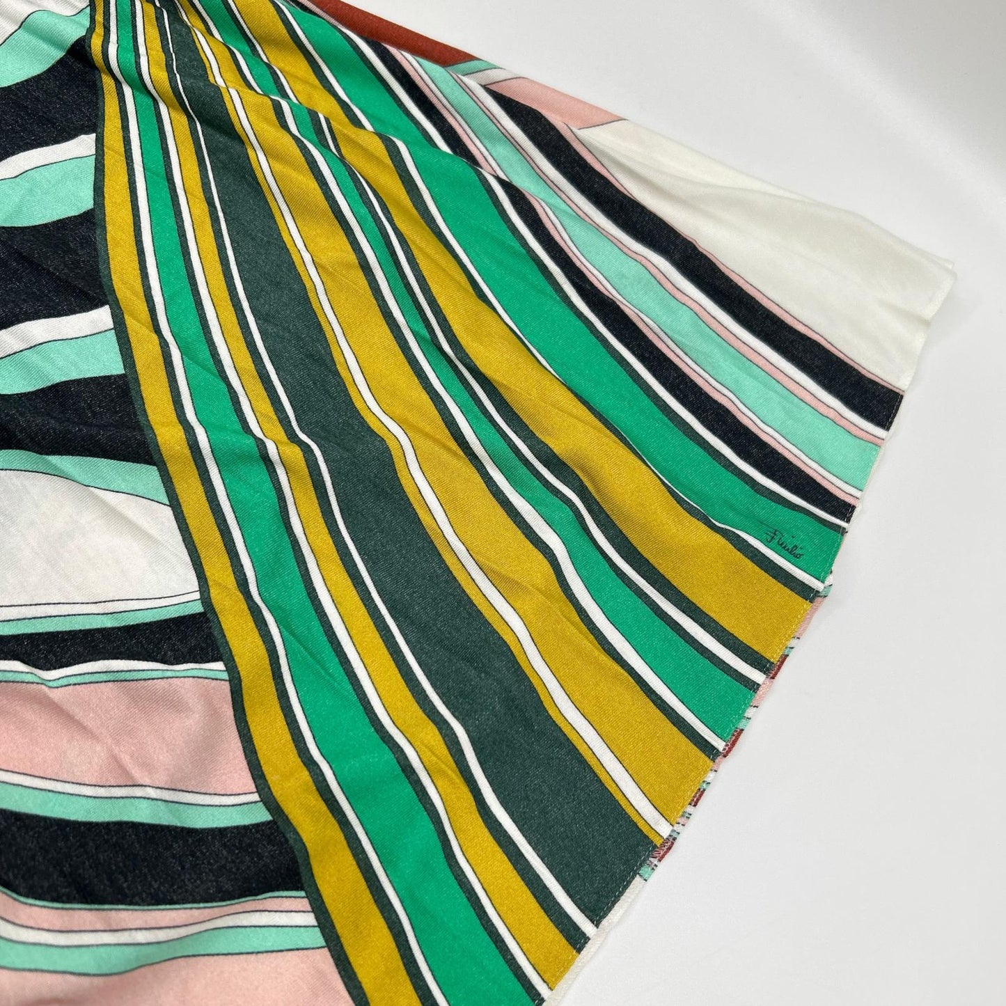 EMILIO PUCCI エミリオプッチ 71RI51 プッチ柄 マルチカラー ノースリーブプリーツフレアーワンピース ワンピース