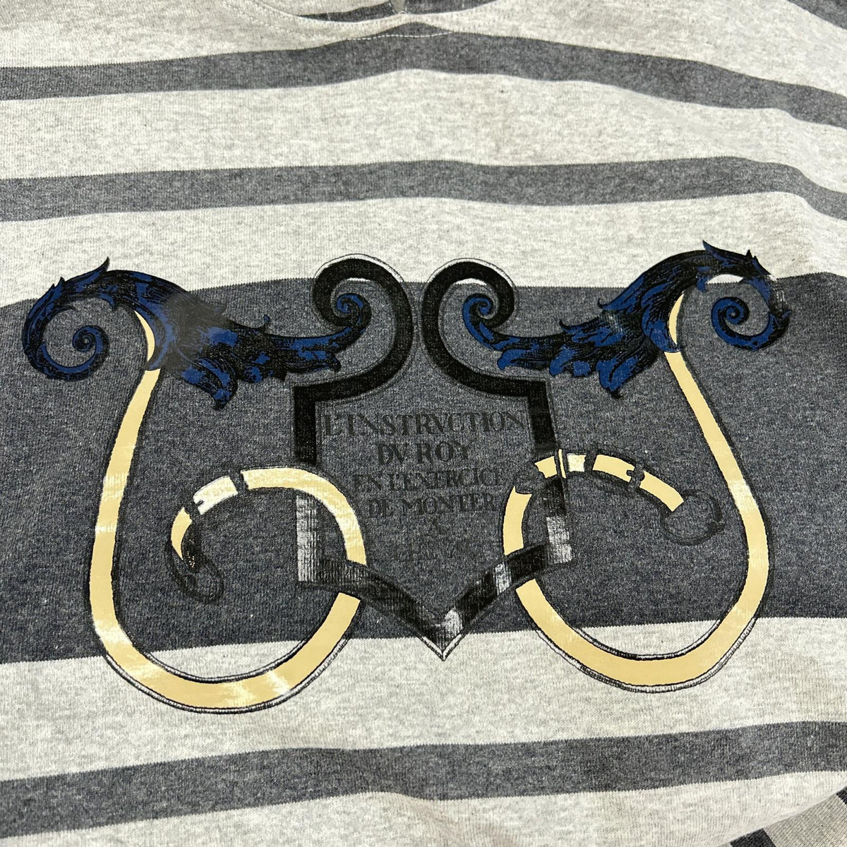 HERMES エルメス L'INSTRVCTION DV ROY ボーダー スウェット ワンピース ワンピース