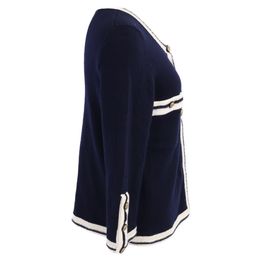 CHANEL シャネル 【国内正規】P37399K02429 ココマーク/獅子ボタン カシミヤ100% ニットカーディガン トップス